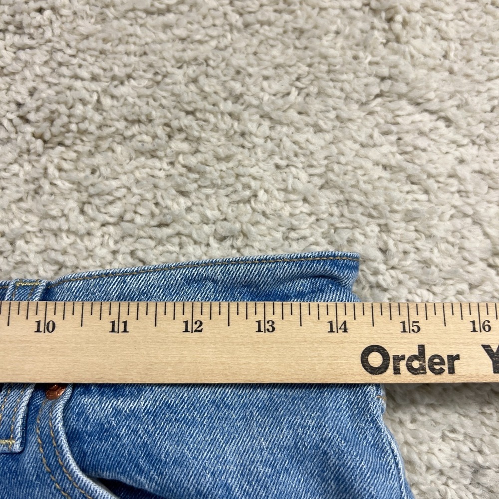 Levis Ribcage Straight Jeans Womens 29 Blue Medium Wash Button Fly - Picture 7 of 9